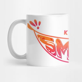 Typography keep smiling form smile silhouette Mug